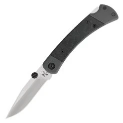 Buck Knives Buck 110 Folding Hunter 0110CFSLE1- 2021 Legacy Collection, 3.75" S45VN Cerakote Coated Plain Blade, Marble Carbon Fiber W/Gray Aluminum Handle