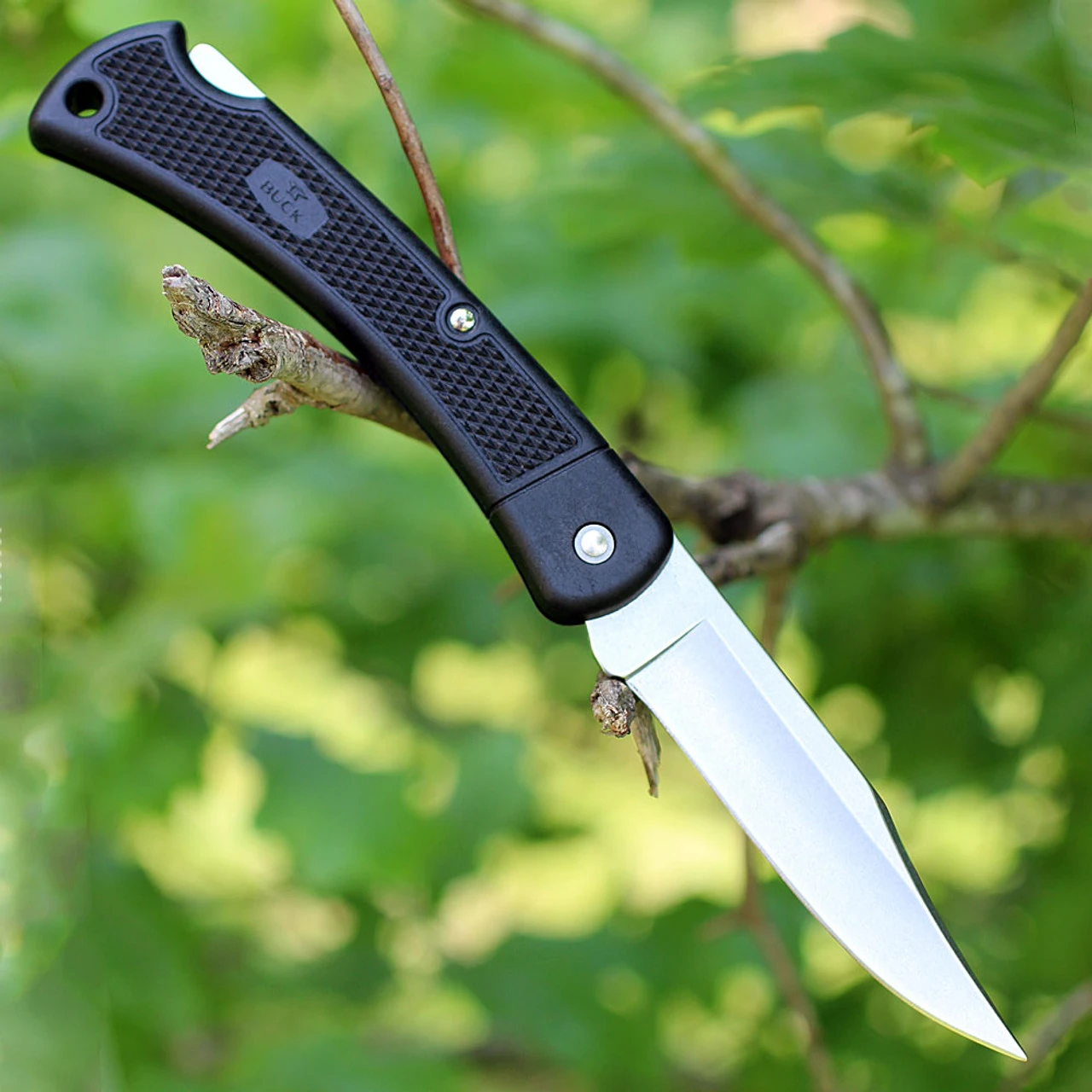 Buck Knives Buck 110BKSLT Folding Hunter LT, 3.75" 420HC Plain Blade, Black Nylon Handle 2 Buck Knives Buck 110BKSLT Folding Hunter LT, 3.75" 420HC Plain Blade, Black Nylon Handle - Image 2