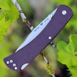 Buck Knives Buck 110BRS4 Slim Knife Pro, 3.75" S30V Plain Blade, Brown Micarta® Handle -Boker Shop 0110brs4.5 23509.1566586289