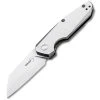 Boker Plus 01BO083 Petit Linerlock, 2.8" D2 Plain Blade, Stainless Steel Handle