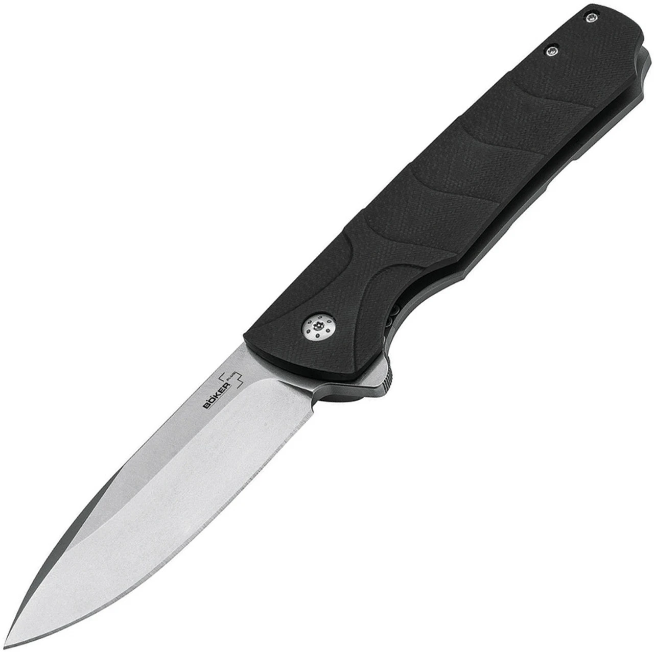 Boker Plus 01BO262 Ridge, 3.5" D2 Plain Blade, Black G-10 Handle 1 Boker Plus 01BO262 Ridge, 3.5" D2 Plain Blade, Black G-10 Handle