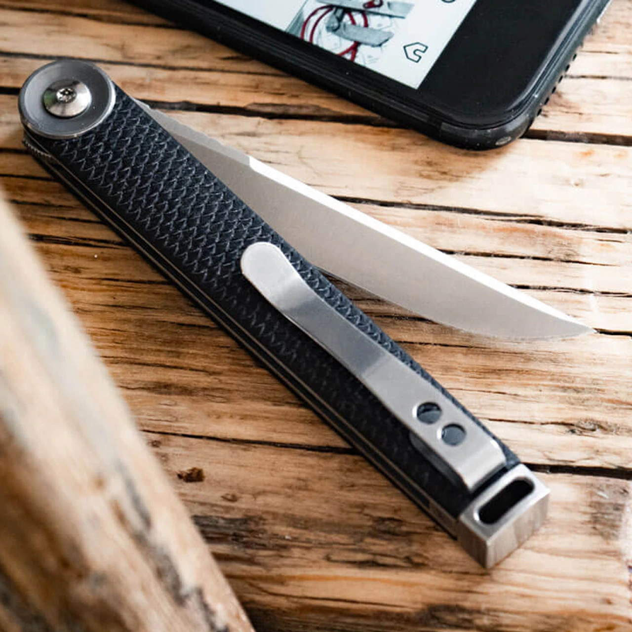 Boker Plus Kaizen Flipper - Blk G10 (3" D2 Satin) 01BO390 2 Boker Plus Kaizen Flipper - Blk G10 (3" D2 Satin) 01BO390 - Image 2