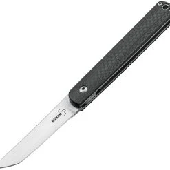 Boker Plus 01BO632 Wasabi, 2.8" 440C Plain Blade, Carbon Fiber Handle