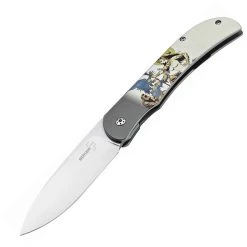 Boker Plus 01BO651 Exskelibur I Frazetta, 3.5" 440C Plain Blade, Aluminum Handle