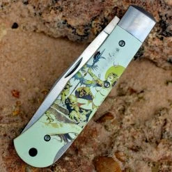 Boker Plus 01BO653 Lockback Frazetta, 3.7" 440C Plain Blade, Aluminum Handle -Boker Shop 01bo653 1 23728.1566586249