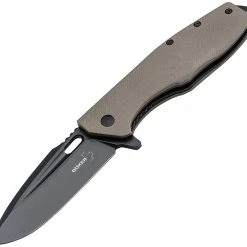 Boker Plus 01BO759 Caracal, 3.4" D2 Plain Black Blade, Khaki G-10 Handle