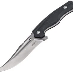Boker Plus 02BO771 Masada, 4.6" Stonewash D2 Plain Blade, Black G-10 Handle