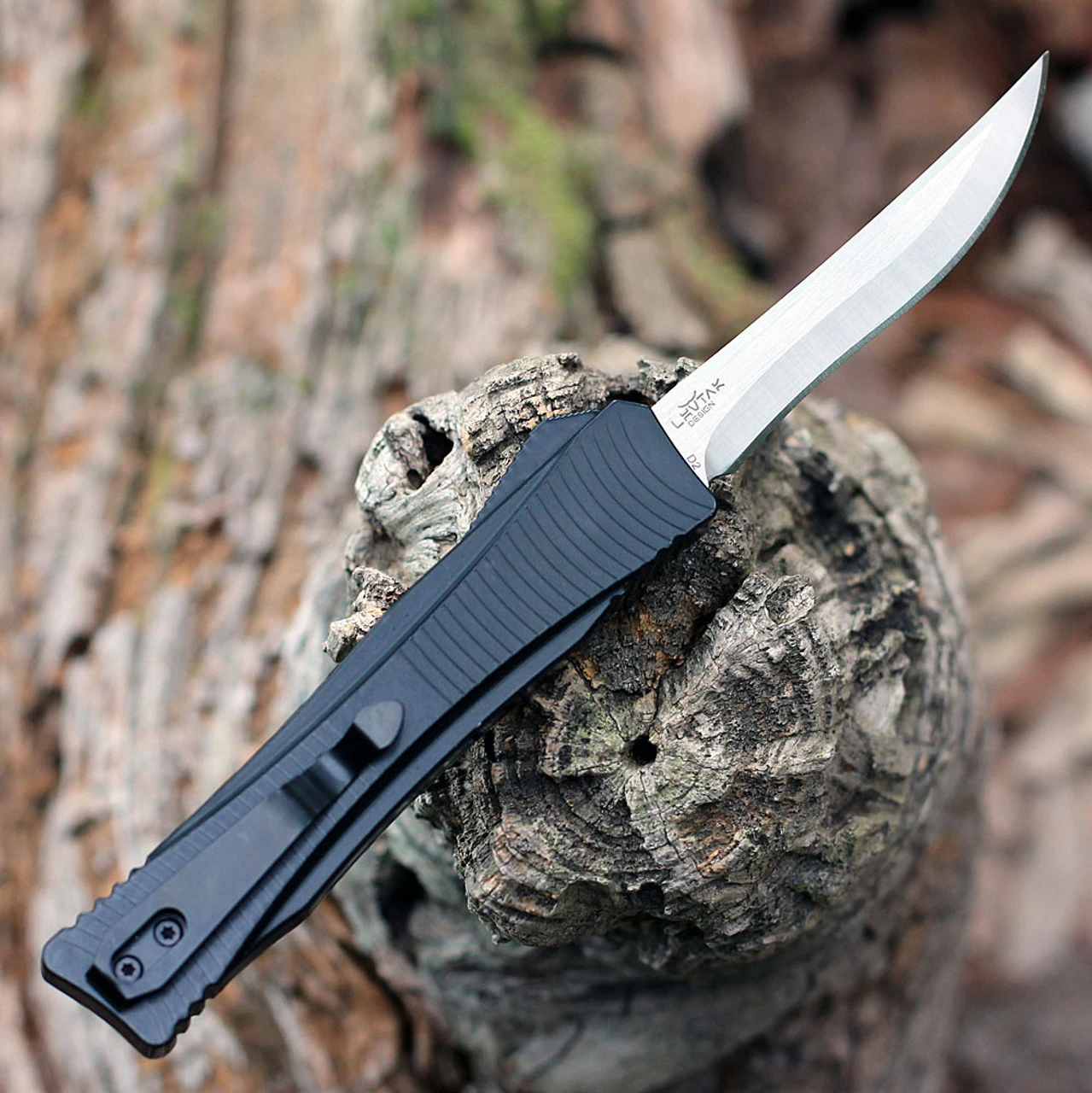 Boker Plus Eagle 2.0 OTF Automatic Blk Alum (3.4" D2 Blk Recurve) 06EX243 2 Boker Plus Eagle 2.0 OTF Automatic Blk Alum (3.4" D2 Blk Recurve) 06EX243 - Image 2