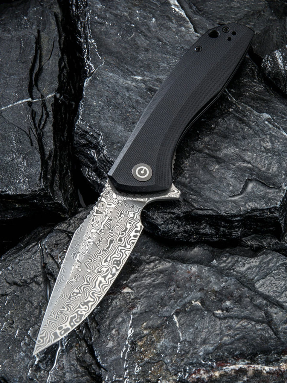 CIVIVI Knives CIVIVI Baklash-Blk G10 (3.50" Damascus) C801DS 1 CIVIVI Knives CIVIVI Baklash-Blk G10 (3.50" Damascus) C801DS
