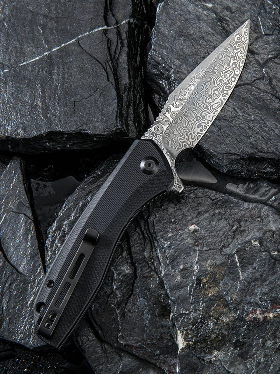 CIVIVI Knives CIVIVI Baklash-Blk G10 (3.50" Damascus) C801DS 2 CIVIVI Knives CIVIVI Baklash-Blk G10 (3.50" Damascus) C801DS - Image 2