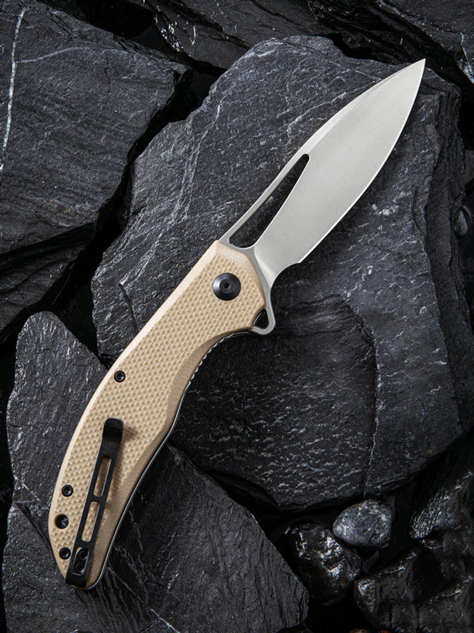 CIVIVI Knives CIVIVI Vexer-Tan G10 (3.96" Satin D2) C915B 2 CIVIVI Knives CIVIVI Vexer-Tan G10 (3.96" Satin D2) C915B - Image 2