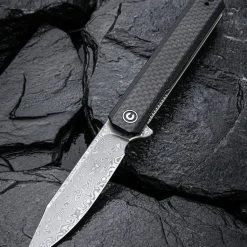 CIVIVI Knives CIVIVI Chronic-Blk G10 W/ CF (3.22" Damascus) C917DS