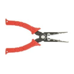 Bubba Blade Bubba Split Ring Pliers 1085872, 6.5" Overall Length, Red TPR Handle, Nylon Sheath