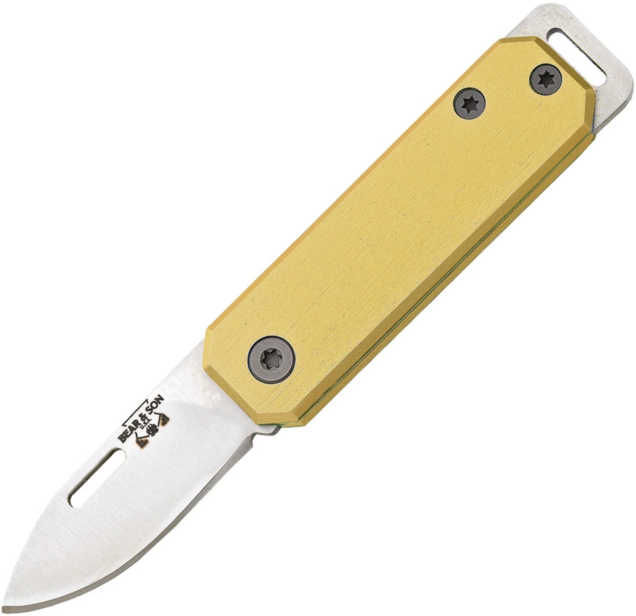 Bear And Son Small Slip Joint -Yellow Aluminum (1.5" High Carbon) 109YW 1 Bear And Son Small Slip Joint -Yellow Aluminum (1.5" High Carbon) 109YW