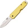 Bear And Son Bear & Son Large Slip Joint 110YW, 3 7/8" High Carbon Steel Plain Blade, Yellow Aluminum Handle