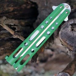 Bear And Son Bear & Son Butterfly Knife - Green (4" Satin Clip Point) 117GR -Boker Shop 117GR.2 15992.1594913344