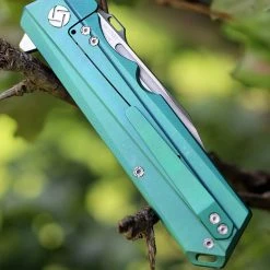 Artisan Cutlery Artisan Littoral ATZ1703GGN, 3.54 In. S35VN Plain Blade, Green Titanium Handle -Boker Shop 1703ggn.2 56404.1566585970