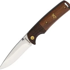 Browning Knives Browning Buckmark Linerlock, BR0304, 2.88" Stainless Blade, Wood Handle