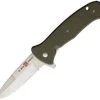Al Mar S.E.R.E. 2020 Linerlock A/O 2211, 3.6" 8Cr13MoV SS Combo Blade, FRN Handle, OD Green