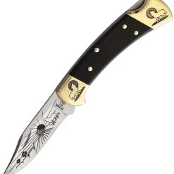 Brian Yellowhorse Buck 112 Wolf Ebony Wood (3.00" Satin 420) YH357