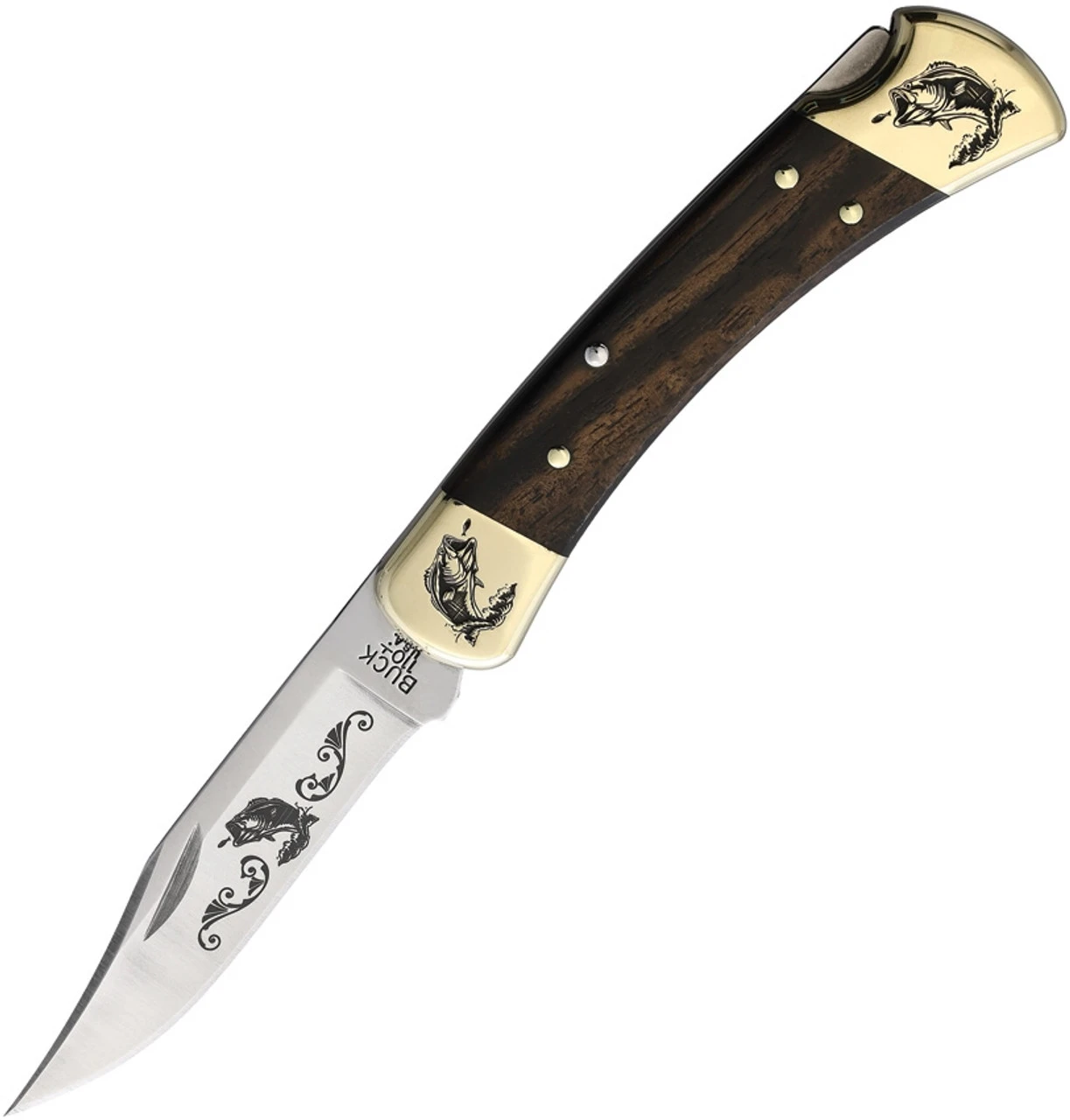Buck 110 Bass - Ebony Wood (3.75" 420HC) YH368 Brian Yellowhorse Buck 110 Bass - Ebony Wood (3.75" 420HC) YH368 -Boker Shop 18 97212 Product Primary Image 79423.1664049056