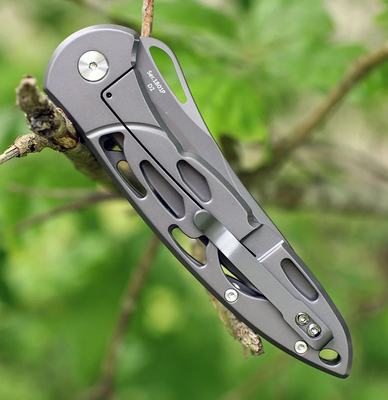 Artisan Cutlery Artisan Dragonfly ATZ1801PGY, 3.94" D2 Plain Blade, Gray 2Cr13 SS Handle 4 Artisan Cutlery Artisan Dragonfly ATZ1801PGY, 3.94" D2 Plain Blade, Gray 2Cr13 SS Handle - Image 4