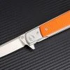 Artisan Cutlery Artisan Classic ATZ1802POEF 3.94" D2 Steel Plain Blade, Orange G10 Handle