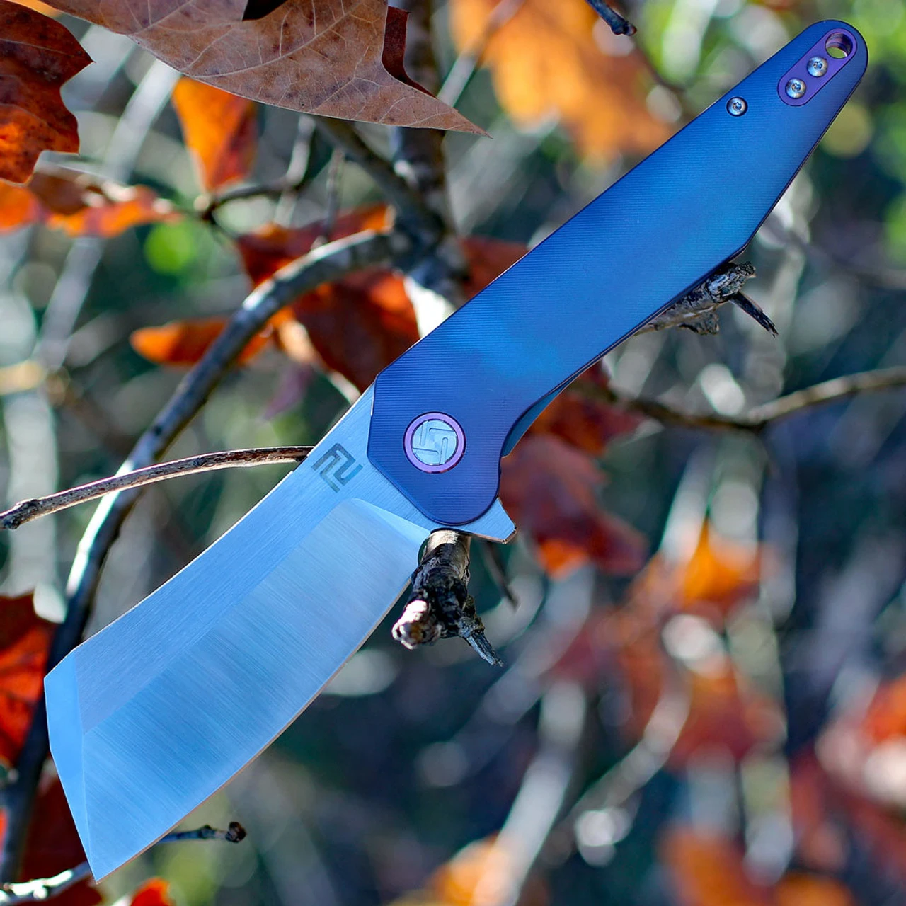 Artisan Cutlery Artisan Osprey ATZ1803GBUS, 3.74" S35VN Plain Blade, Blue TC4 Titanium Handle 1 Artisan Cutlery Artisan Osprey ATZ1803GBUS, 3.74" S35VN Plain Blade, Blue TC4 Titanium Handle