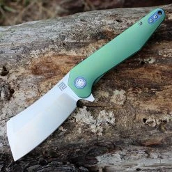 Artisan Cutlery Artisan Osprey ATZ1803GGNM, 3.74" M390 Plain Blade, Green TC4 Titanium Handle