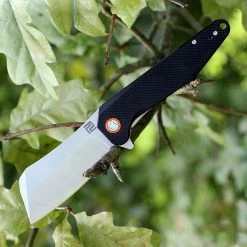 Artisan Cutlery Artisan Osprey ATZ1803PBKF, 3.94" D2 Plain Blade, Black (Flat) G-10 Handle