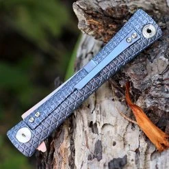 Artisan Cutlery Artisan ATZ1805GBUS S Waistline, 4" S35VN Plain Blade, Blue Titanium Handle -Boker Shop 1805gbus.4 07073.1566585996