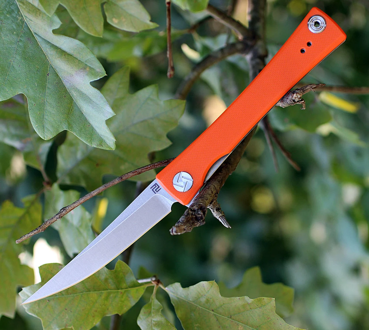 Artisan S Waistline ATZ1805POEF, 3.94" D2 Plain Blade, Orange Flat G-10 Handle Artisan Cutlery Artisan S Waistline ATZ1805POEF, 3.94" D2 Plain Blade, Orange Flat G-10 Handle -Boker Shop 1805poef.1 59058.1566586041