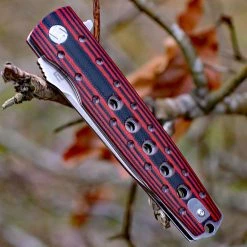 Artisan Cutlery Artisan Virginia ATZ1807PBR, 3.94" D2 Plain Blade, Curved Red/Black G-10 Handle -Boker Shop 1807pbr.2 14462.1566585999