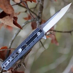 Artisan Cutlery Artisan Virginia ATZ1807PBW, 3.94" D2 Plain Blade, Curved White/Black G-10 Handle -Boker Shop 1807pbw.2 50434.1566586004