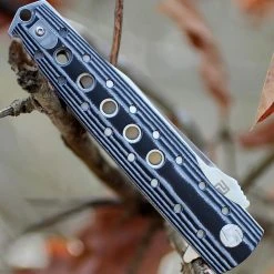 Artisan Cutlery Artisan Virginia ATZ1807PBW, 3.94" D2 Plain Blade, Curved White/Black G-10 Handle -Boker Shop 1807pbw.4 56137.1566586005