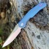 Artisan Cutlery Artisan Zumwalt ATZ1808GBUM, 3.78" M390 Plain Blade, Blue Titanium Handle