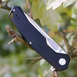 Artisan Cutlery Artisan Zumwalt ATZ1808PBKF, 3.94" D2 Plain Blade, Flat Black G-10 Handle -Boker Shop 1808pbkf.2 96848.1566586031