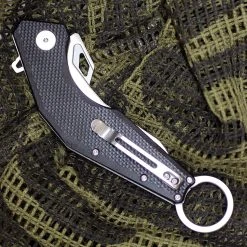 Artisan Cutlery Artisan Cobra ATZ1811PBKF, 3.75" D2 Plain Blade, Flat Black G-10 Handle -Boker Shop 1811pbkf.2 56583.1566586055