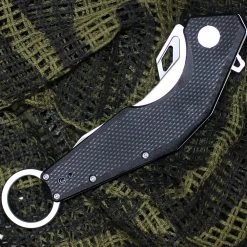 Artisan Cutlery Artisan Cobra ATZ1811PBKF, 3.75" D2 Plain Blade, Flat Black G-10 Handle -Boker Shop 1811pbkf.3 04405.1566586056