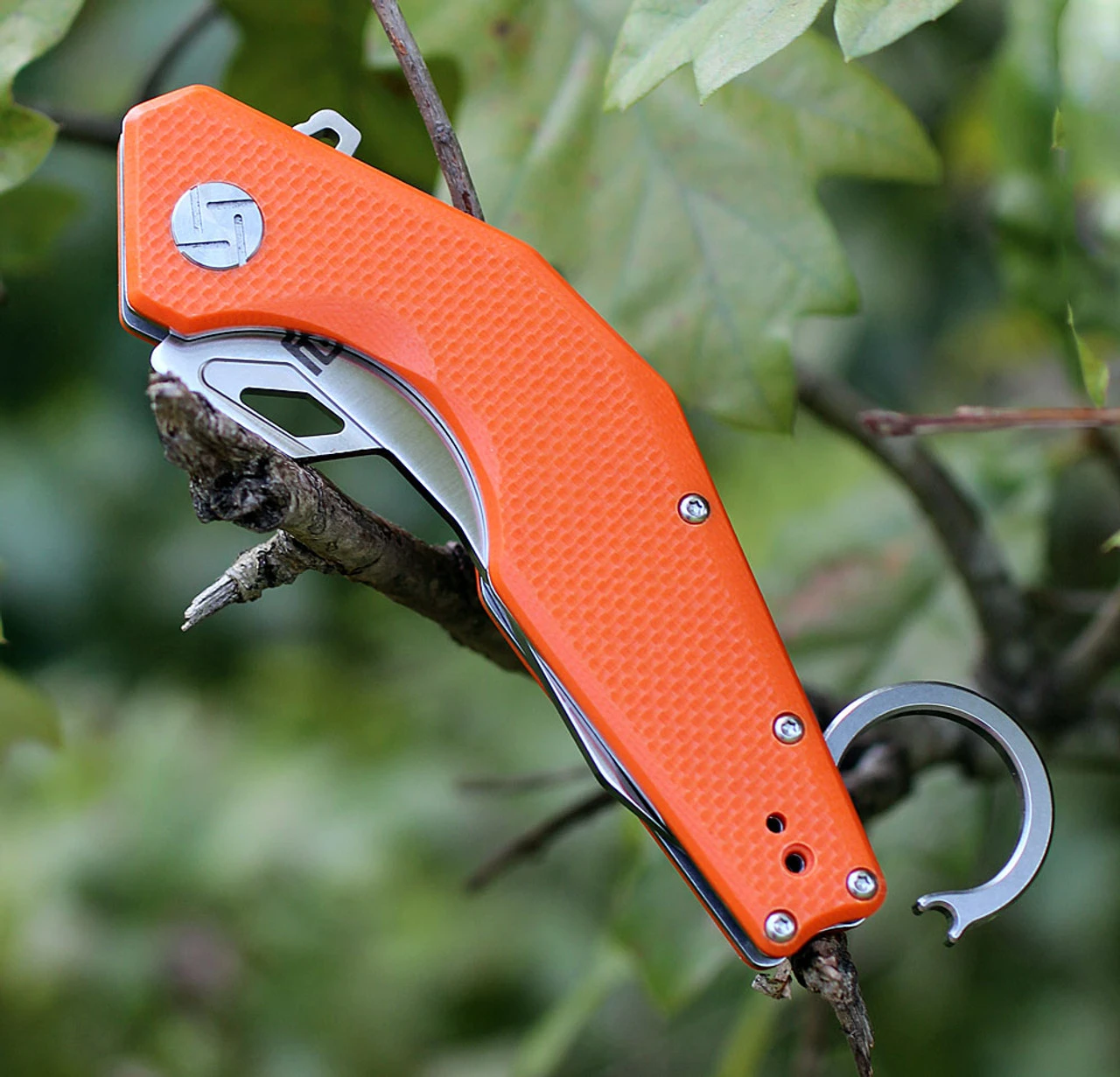 Artisan Cutlery Artisan Cobra ATZ1811POEF, 3.75" D2 Plain Blade, Flat Orange G-10 Handle 4 Artisan Cutlery Artisan Cobra ATZ1811POEF, 3.75" D2 Plain Blade, Flat Orange G-10 Handle - Image 4