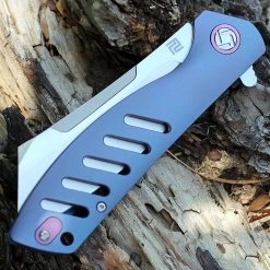 Artisan Cutlery Artisan Tomahawk ATZ1815GBUM, 3.75" M390 Plain Blade, Blue Titanium Handle -Boker Shop 1815gbum.3 88353.1566585988