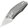Bestech Tulip Ball Lock 1912A, 1.25" Bohler M390 Kiridashi Blade, Gray Titanium Handle