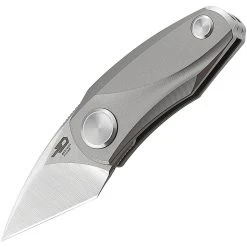 Bestech Tulip Ball Lock 1912A, 1.25" Bohler M390 Kiridashi Blade, Gray Titanium Handle