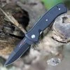 Al Mar Mini S.E.R.E. 2020 Night Linerlock A/O 2205, 3" D2 Matte Black Titanium Combo Blade, G-10 Handle