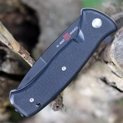 Al Mar Mini S.E.R.E. 2020 Night Linerlock A/O 2205, 3" D2 Matte Black Titanium Combo Blade, G-10 Handle -Boker Shop 2205.3 15516.1598895228
