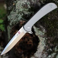 Al Mar Ultralight Titanium Framelock, 4116 4" TC4 Titanium, Plain Blade, Titanium Handle