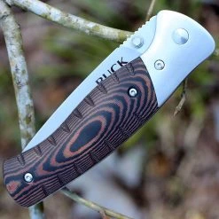 Buck Knives Buck 836BRS Folding Selkirk, 3.9" 420HC Plain Blade, Brown/Black Micarta Handle -Boker Shop 836brs.3 64367.1566585925