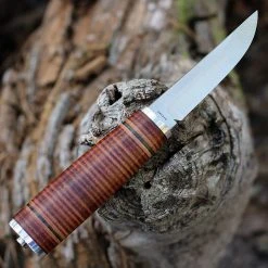 Andersson & Copra Scandinavian Sportsman Model 4 - Stacked Leather (3.54" AEB-L) -Boker Shop ACSS4ST 18950.1666639979