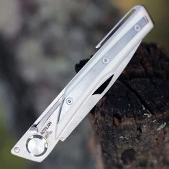 Actilam S4CC Folder W/Clip, 3.375" 14C28N Plain Blade, White Corian Handle 2 Actilam S4CC Folder W/Clip, 3.375" 14C28N Plain Blade, White Corian Handle -Boker Shop ACTS4CC.2 17859.1597159062