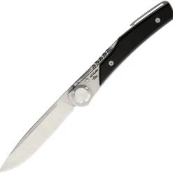 Actilam T3BC Black Corian Folder With Clip, 3.25 In. X50CrMoV15N Plain Blade